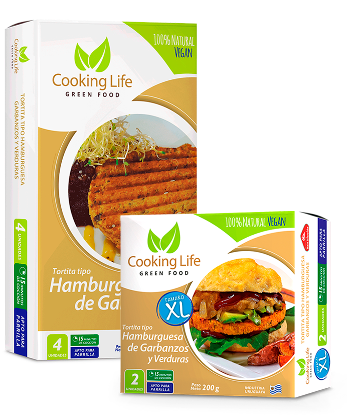 Hamburguesa de garbanzos y verduras