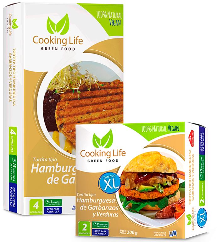 Hamburguesa de garbanzos y verduras